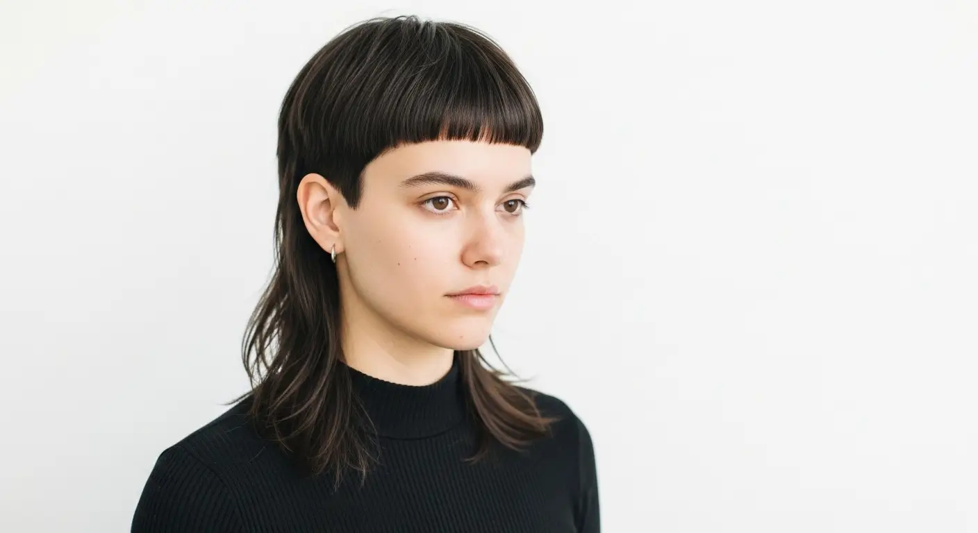 Blunt Fringe Mullet