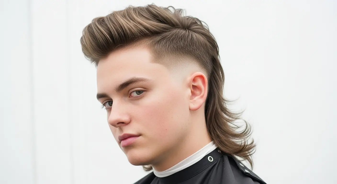 Burst Fade Mullet