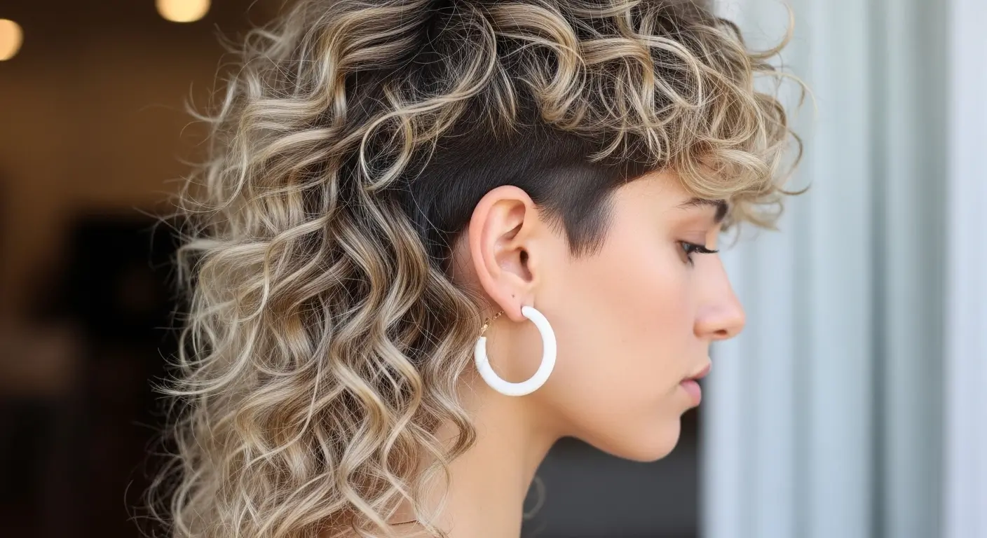 Curly Long Mullet