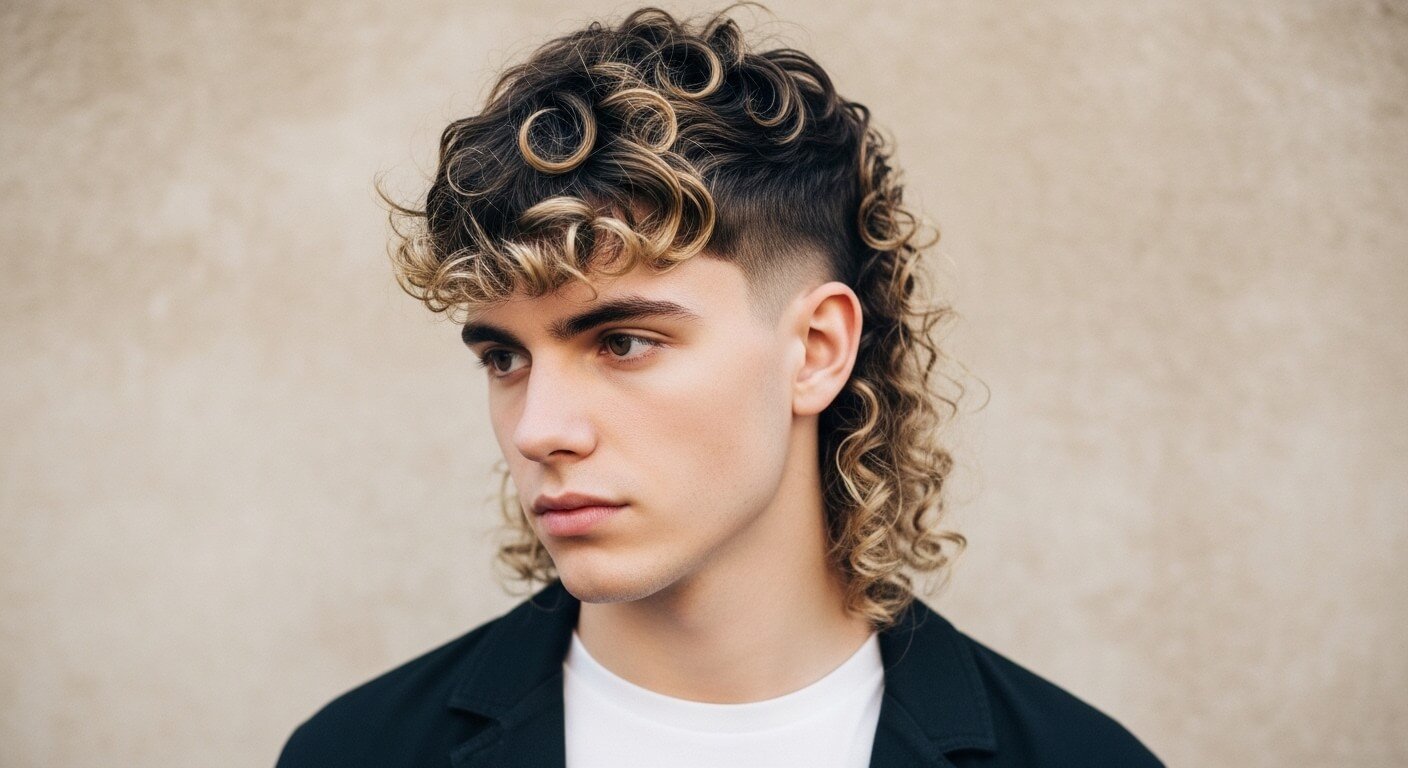 Curly Modern Mullet