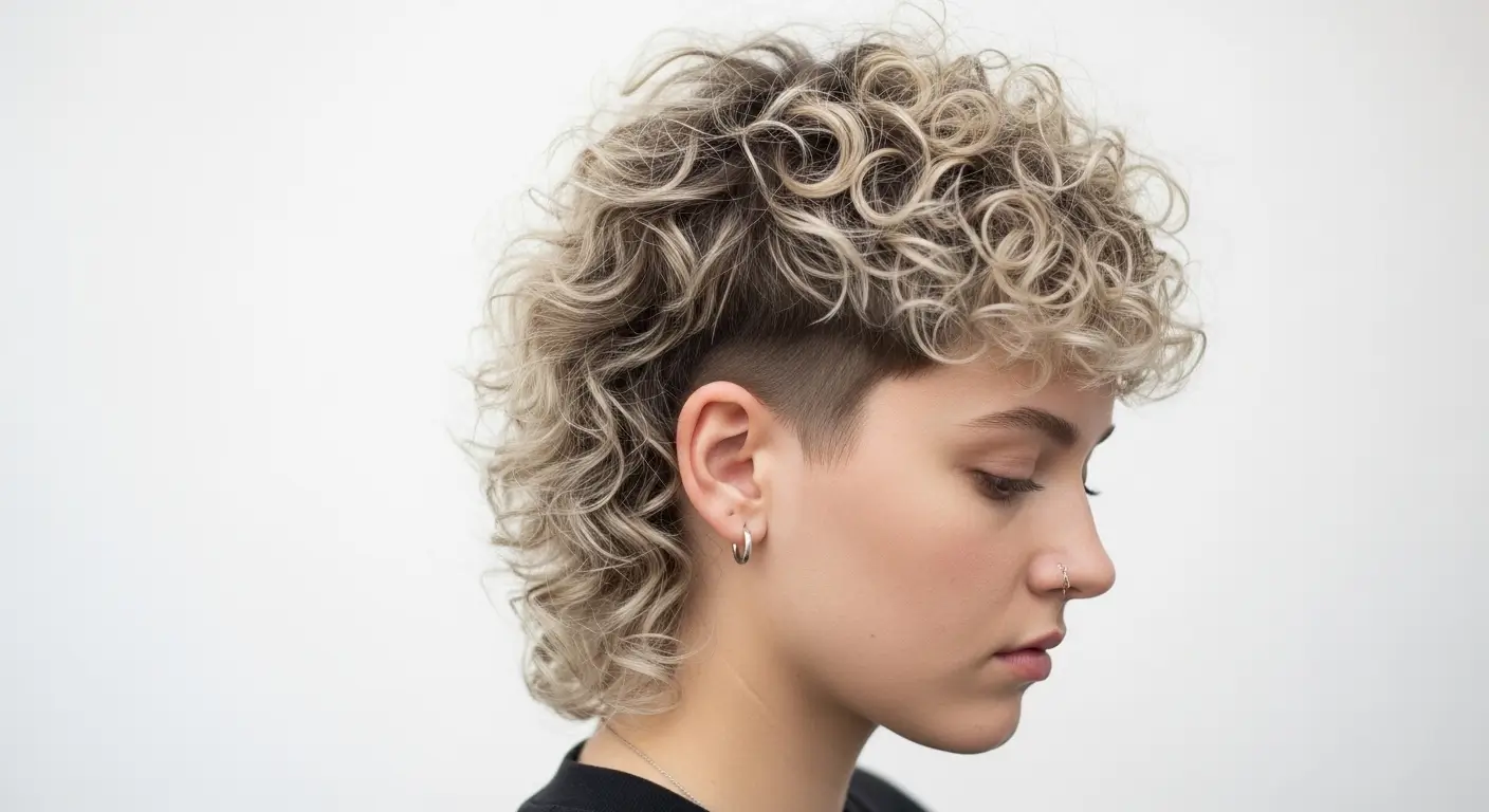 Curly Modern Mullet