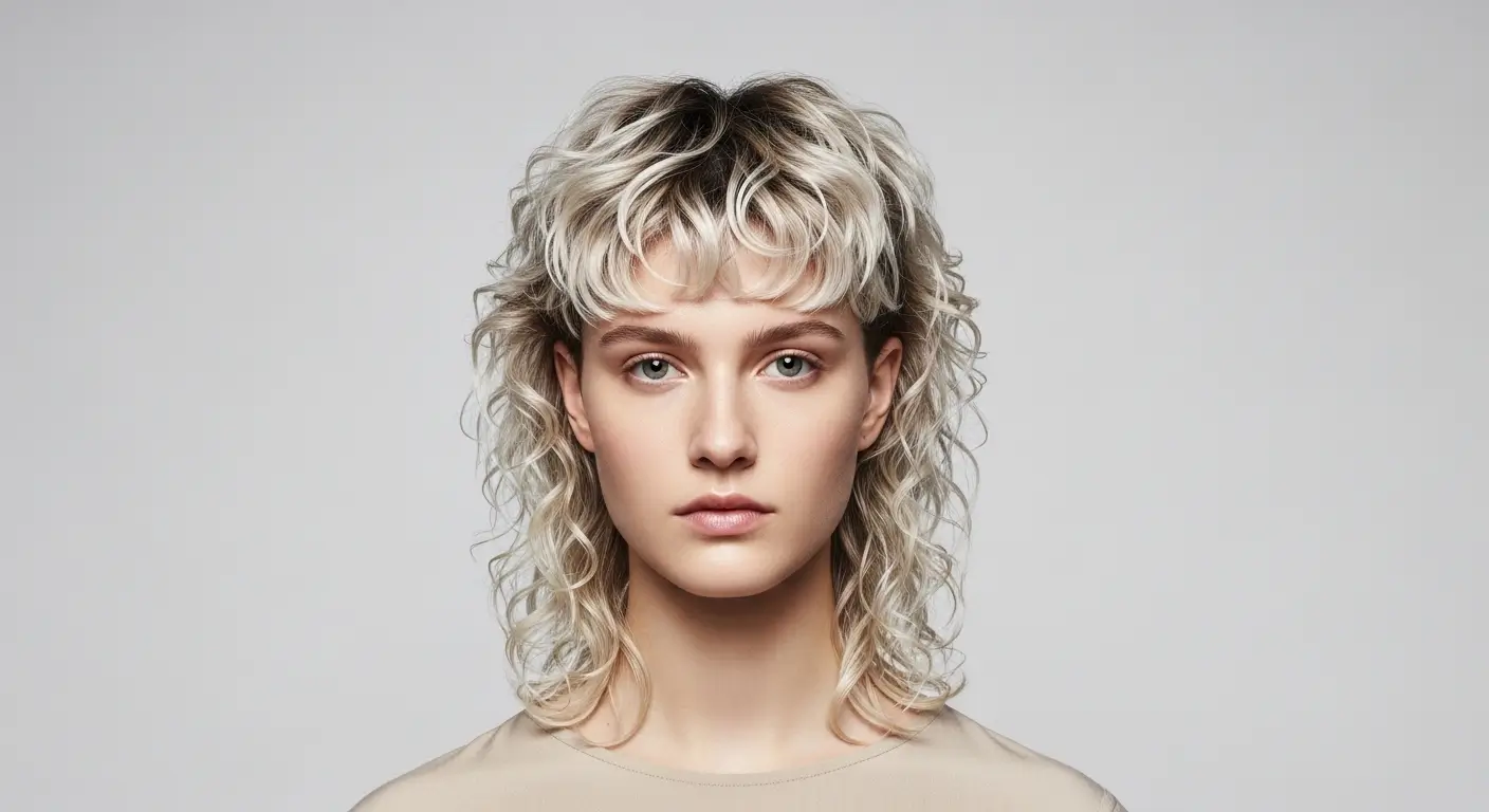  Curly Mullet Fringe