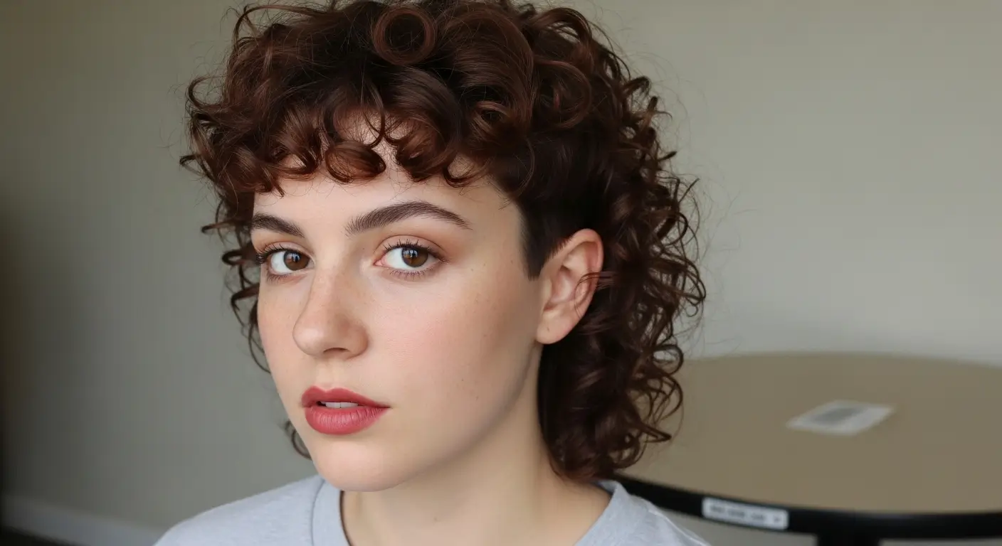   Curly Short Modern Mullet Female