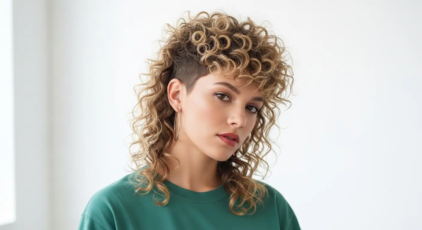 Curly & Textured Feminine Modern Mullet