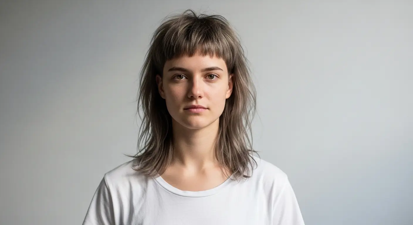 Medium Length Natural Mullet