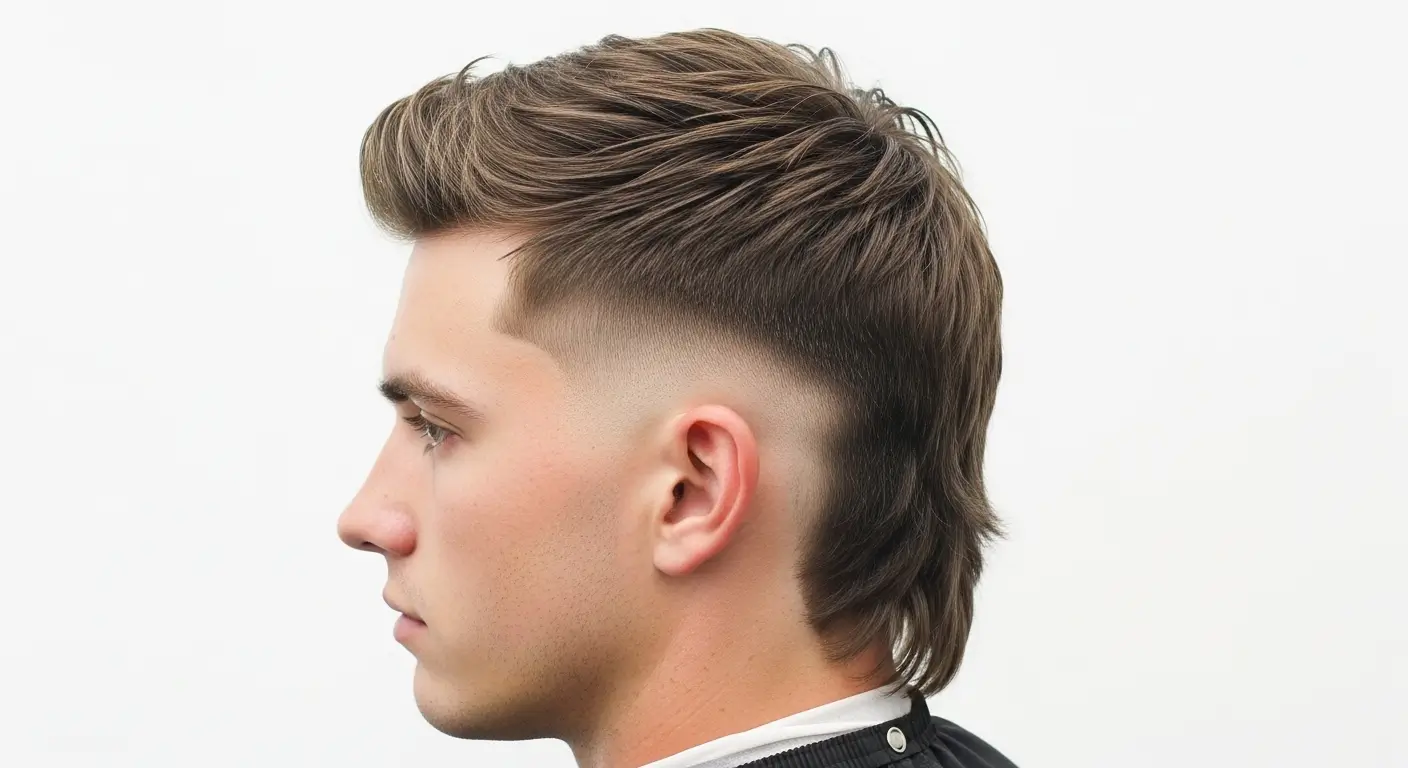 Mid Fade Mullet Haircut