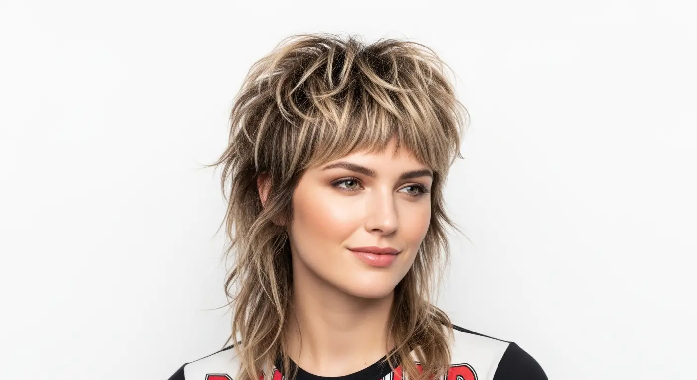 Modern Shaggy Mullet Woman