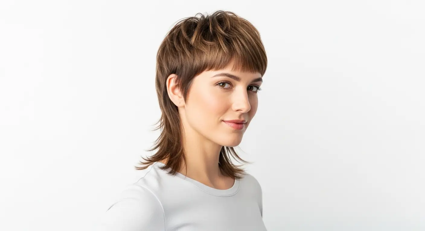 Short Modern Mullet Woman