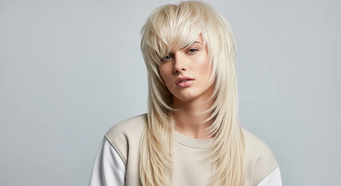 Straight Hair Long Mullet