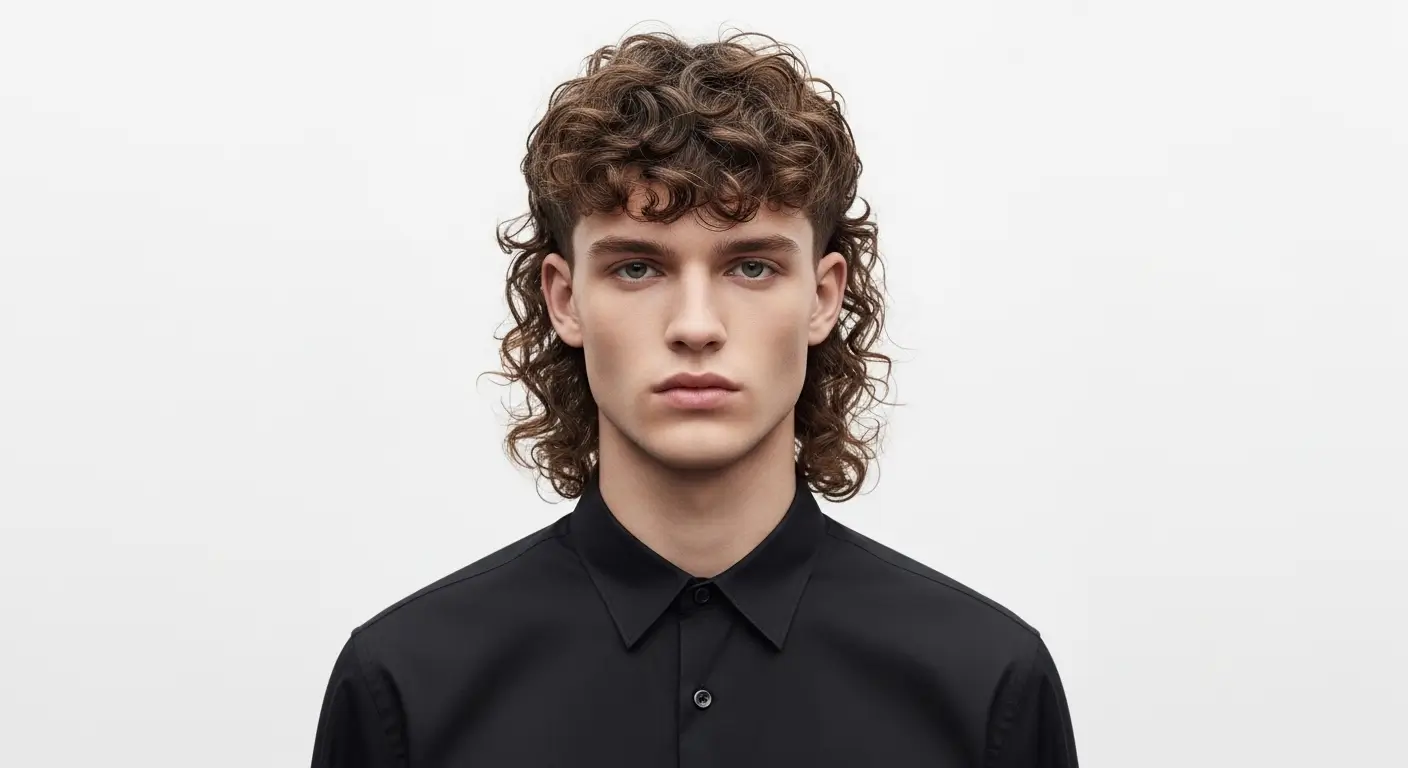 Curly Hair Mullet Male