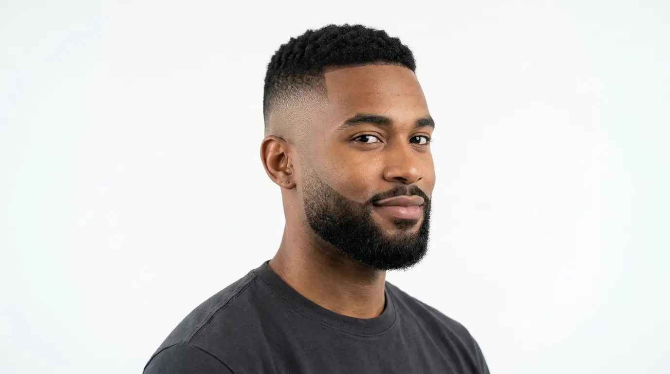 High Fade With Full Beard