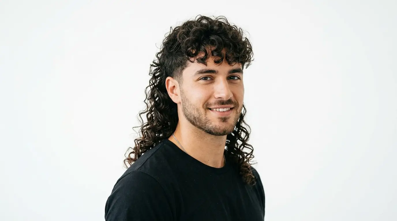  Modern Mullet for Curly Hair