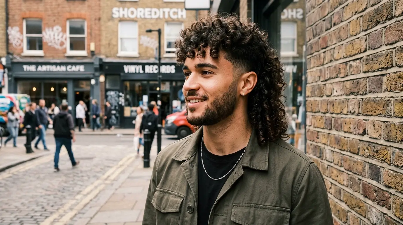 Modern Mullet for Curly Hair