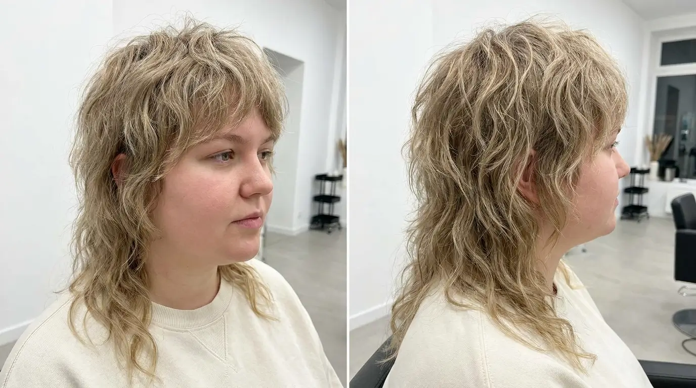 The Modern Shaggy Mullet with Waves
