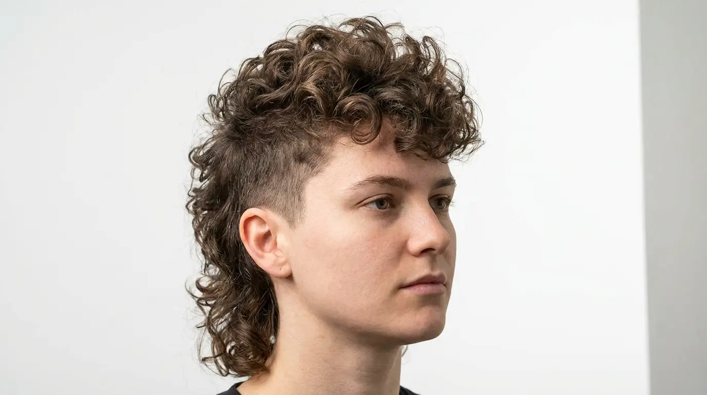 Curly Modern Mullet