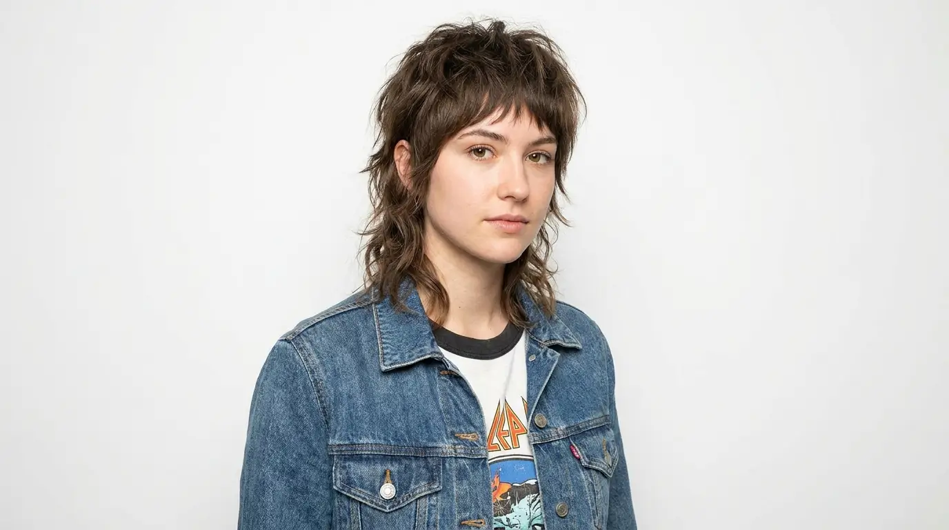 Modern Shaggy Mullet Woman