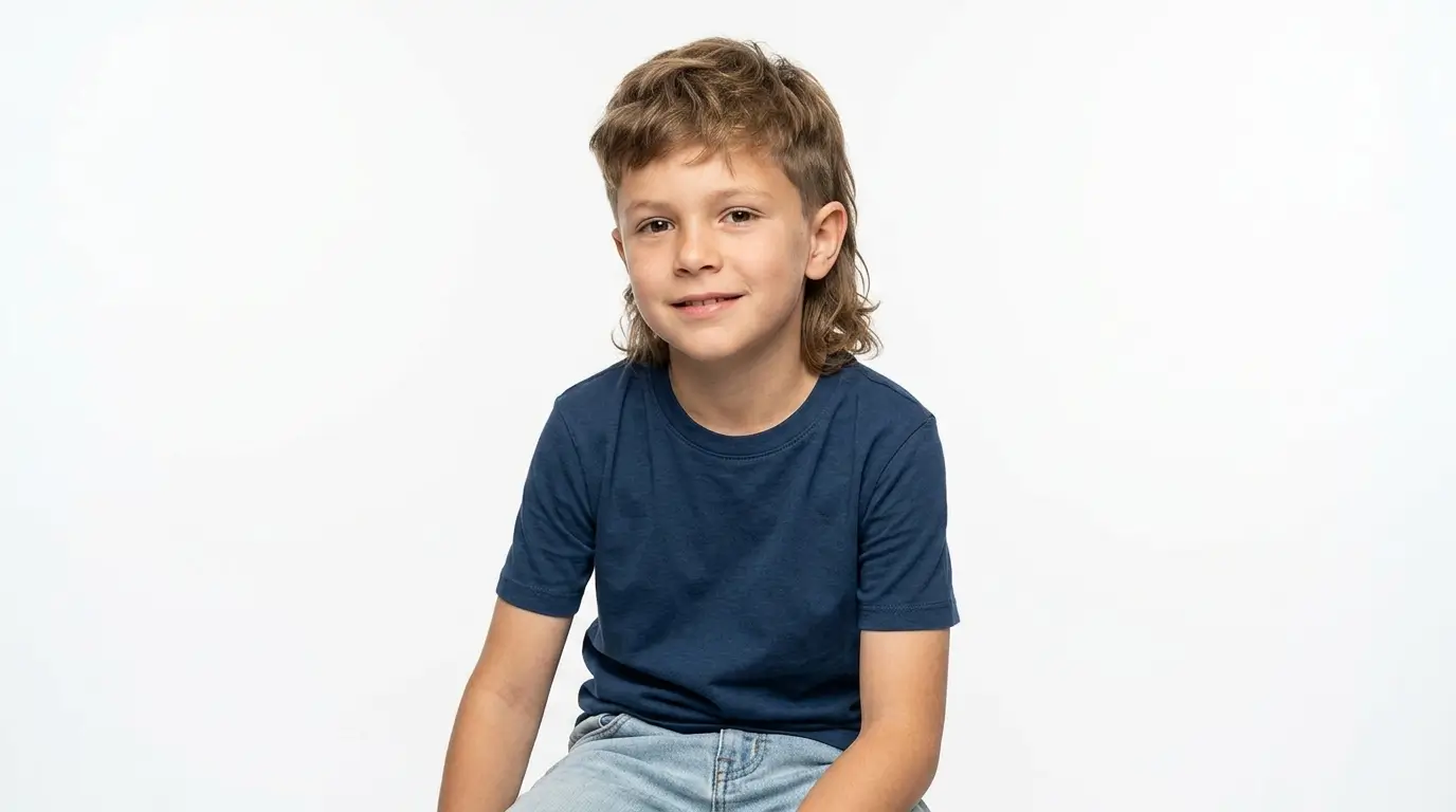 Mullet Cut Hairstyle Boy