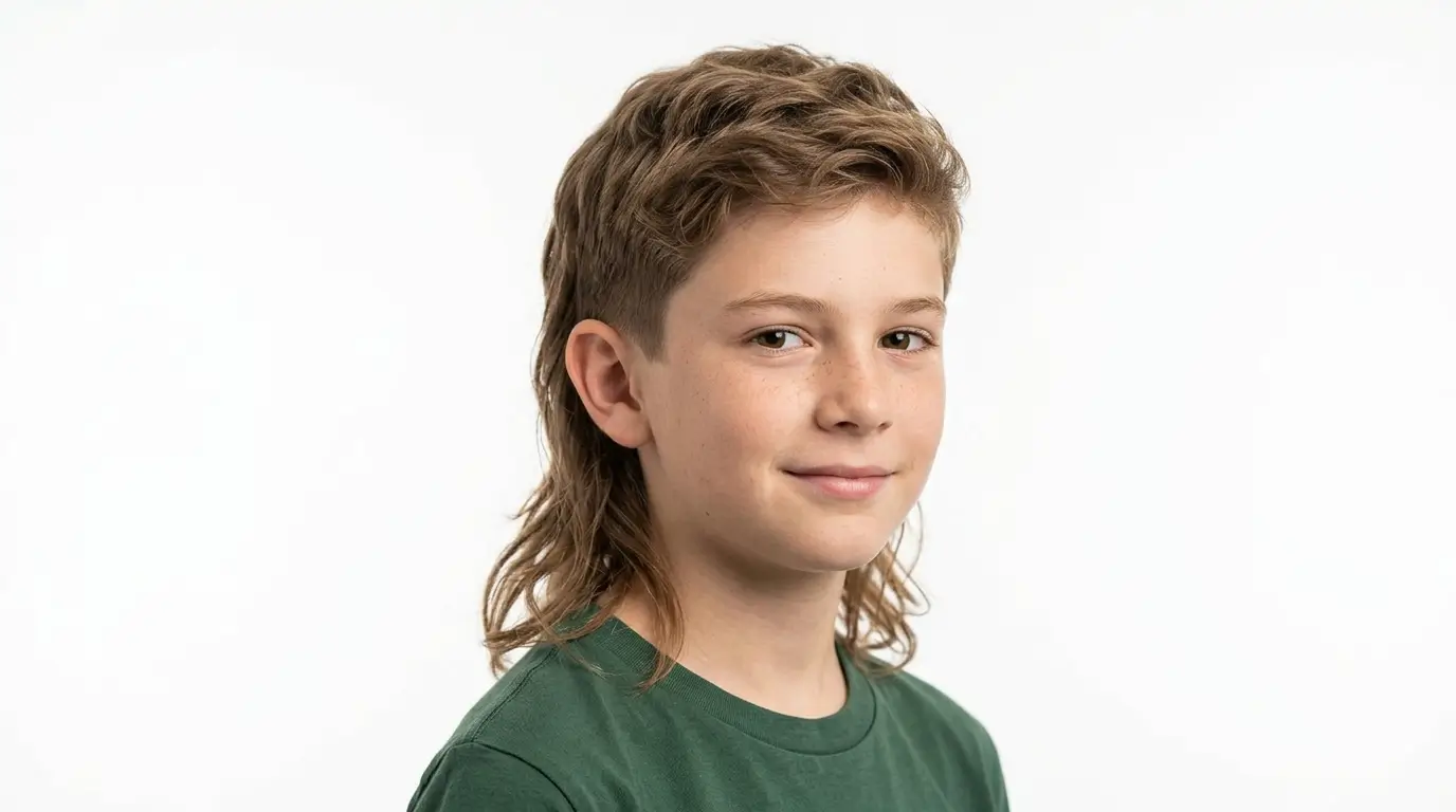 Mullet Cut Hairstyle Boy