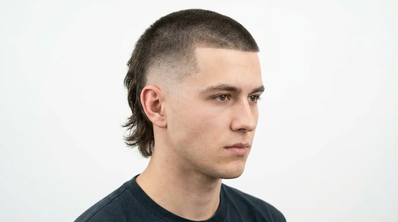The Bold Low Fade Mullet Buzz Cut Hybrid