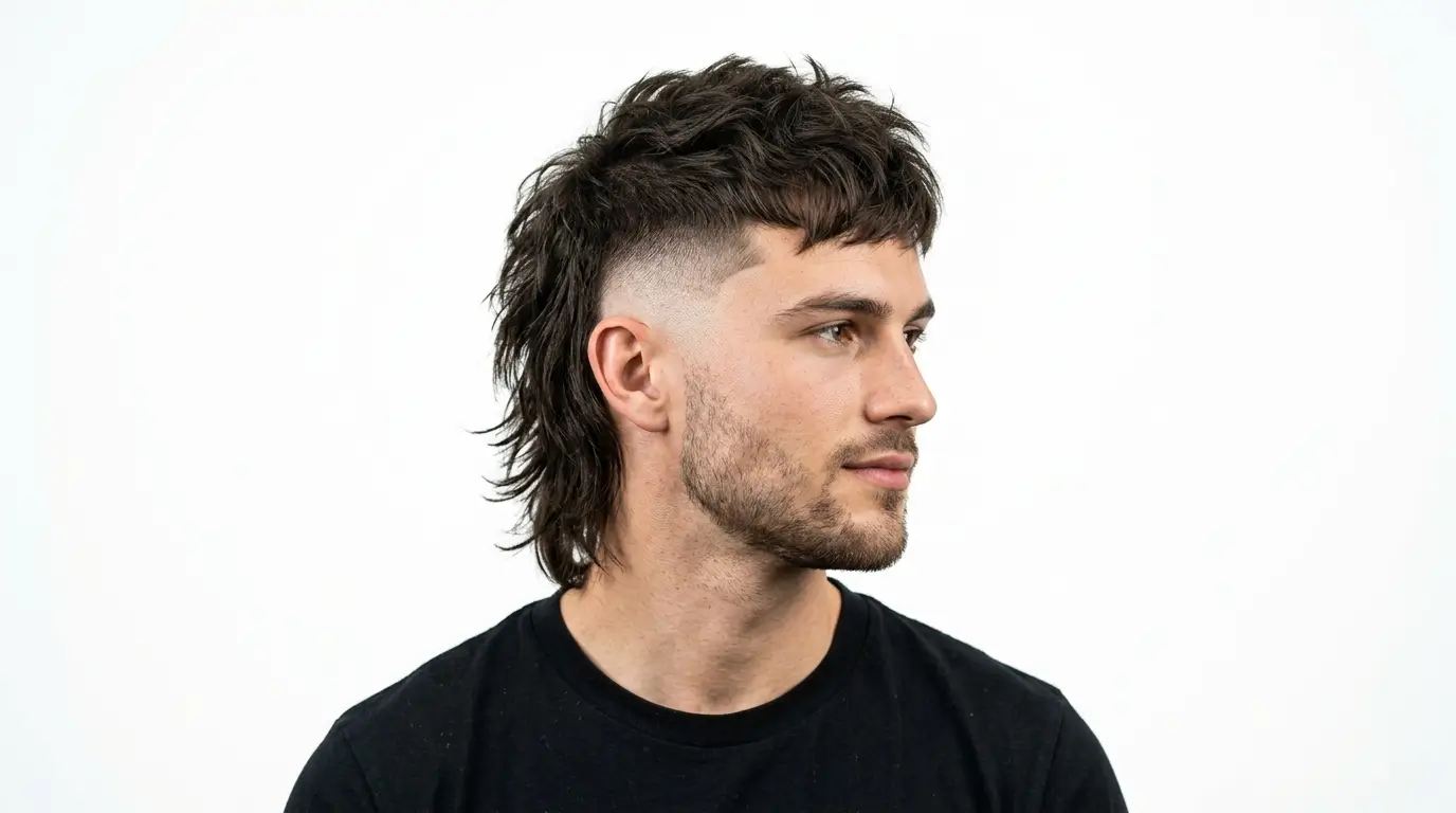 The Sharp Fade Mullet Haircut