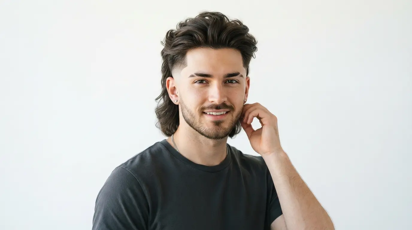 Burst Fade Mullet