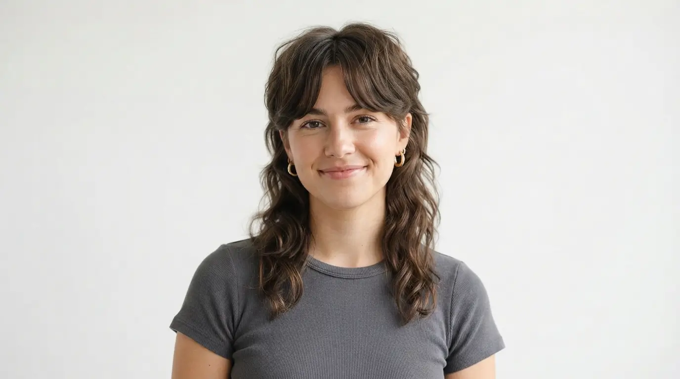Curtain Bangs Mullet